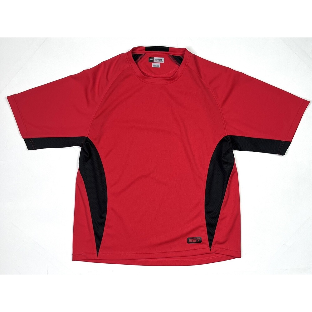 SB Tech Shirt Men's Large Red Short Sleeve Performance Training Athletic